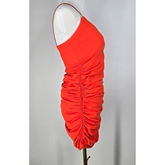Alix NYC Dress Mini Dress Ruched Bodycon Sleeveless Party Orange‎ Medium M - Picture 5 of 9